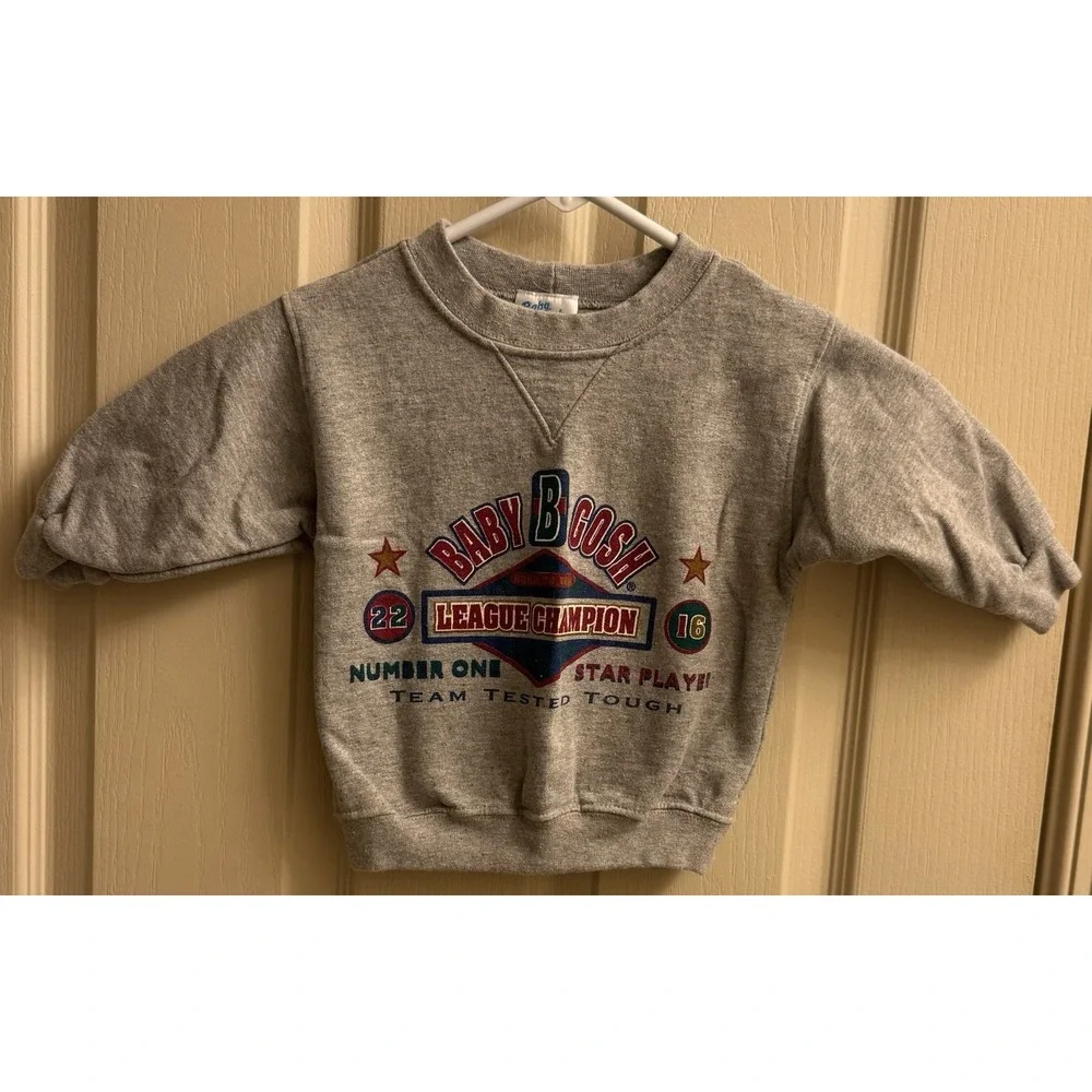 Vtg 90s Baby B'Gosh Born To Win League Champion Sweatshirt 12 Months RARE‎